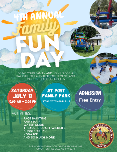 4th Annual Family Fun Day July 11, 2026 
